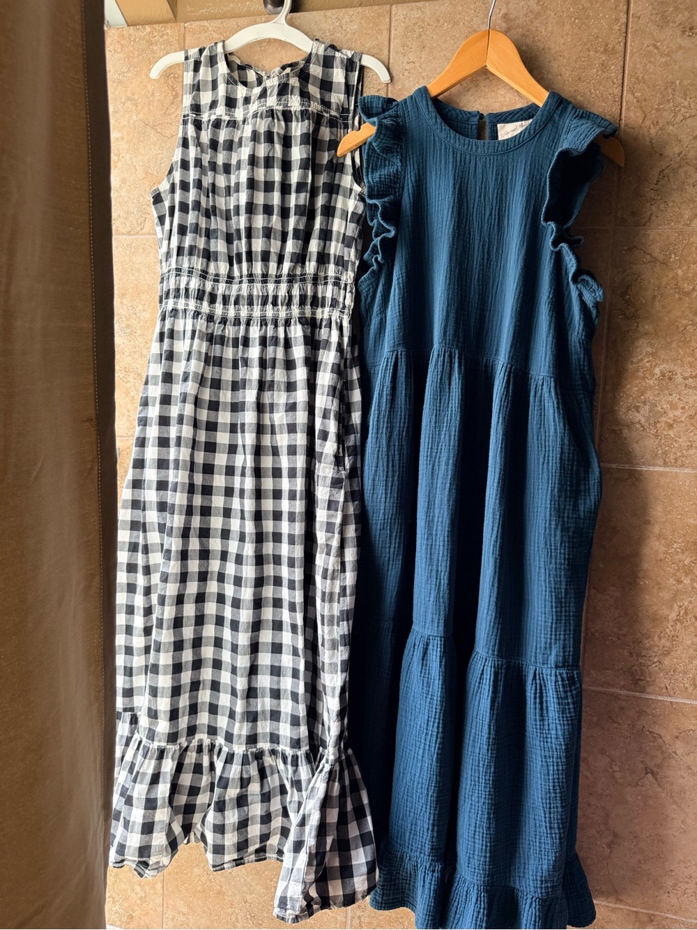 Target Sundresses Lot of Two Influencer Faves Cotton Pockets Teal & B/W Gingham - Picture 15 of 16